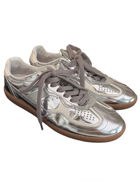 Alohas Shoes - Alohas Tb.490 Women’s Sz 39 Silver Metallic Leather Rife Fashion Sneakers
